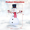 6 Feet Pre-Lit Christmas Snowman with Built-in Lights and Black Hat by LJGDeals