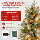 5 Feet Pre-Lit Artificial Christmas Tree with 8 Modes LED Lights with Berries by LJGDeals
