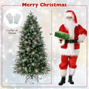 5 Feet Pre-Lit Artificial Christmas Tree with 8 Modes LED Lights with Berries by LJGDeals