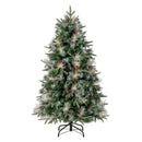 5 Feet Pre-Lit Artificial Christmas Tree with 8 Modes LED Lights with Berries by LJGDeals