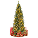 6 Feet Pre-Lit Artificial Christmas Tree with 618 Snowy Branch Tips by DirectDeals