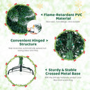 6 Feet Pre-Lit Artificial Christmas Tree with 618 Snowy Branch Tips by LJGDeals