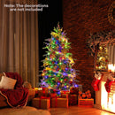 7.5 Feet Pre-Lit Artificial Christmas Tree with Warm White LED Lights by DirectDeals
