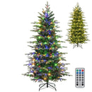 7.5 Feet Pre-Lit Artificial Christmas Tree with Warm White LED Lights by LJGDeals