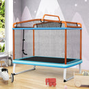 6 Feet Rectangle Trampoline with Swing Horizontal Bar and Safety Net by LJGDeals