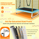 6 Feet Rectangle Trampoline with Swing Horizontal Bar and Safety Net-Yellow
