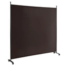 6 Feet Single Panel Rolling Room Divider with Smooth Wheels by LJGDeals