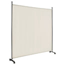 6 Feet Single Panel Rolling Room Divider with Smooth Wheels by LJGDeals