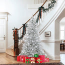 6 Feet Snow-flocked Artificial Christmas Tree Pre-lit Hinged with 81 Sphere Lights and Remote by LJGDeals