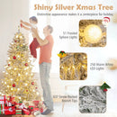 6 Feet Snow-flocked Artificial Christmas Tree Pre-lit Hinged with 81 Sphere Lights and Remote by LJGDeals