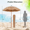 6 Feet Thatched Patio Umbrella with Tilt Design and Carrying Bag by LJGDeals