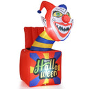 6 Ft Halloween Inflatable Clown with LED Lights for Indoor Outdoor Porch by LJGDeals
