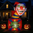 6 Ft Halloween Inflatable Clown with LED Lights for Indoor Outdoor Porch by LJGDeals