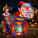 6 Ft Halloween Inflatable Clown with LED Lights for Indoor Outdoor Porch by LJGDeals