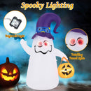 6 Ft Halloween Inflatables Cute Ghost with Dimming Infinity Mirror Light by LJGDeals