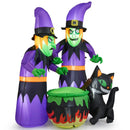 6 Ft Inflatable Halloween Witches with Cauldron & Black Cat by LJGDeals
