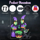 6 Ft Inflatable Halloween Witches with Cauldron & Black Cat by LJGDeals