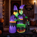 6 Ft Inflatable Halloween Witches with Cauldron & Black Cat by LJGDeals