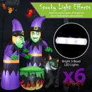 6 Ft Inflatable Halloween Witches with Cauldron & Black Cat by LJGDeals