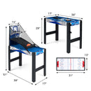 6-In-1 Combo Game Table with Basketball Billiards Ping Pong Hockey Shuffleboard