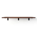 Deep Shelf with Black Steel L Brackets by NookWoodworking