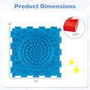Interlocking Sensory Mats 6-Piece Set with Textured Surfaces