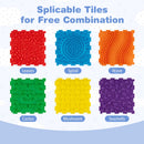 Interlocking Sensory Mats 6-Piece Set with Textured Surfaces