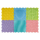 Interlocking Sensory Mats 6-Piece Set with Textured Surfaces by LJGDeals