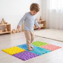 Interlocking Sensory Mats 6-Piece Set with Textured Surfaces