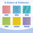 Interlocking Sensory Mats 6-Piece Set with Textured Surfaces
