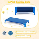 Portable 6 Pack Stackable Daycare Cots Sleeping Bed for Kids 53 Inch by LJGDeals