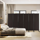 6 Panel Rolling Room Divider on Wheels - 5.7 Feet Tall by DirectDeals