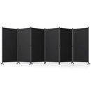 6-Panel Folding Room Divider with Wheels by LJGDeals