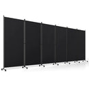 6-Panel Folding Room Divider with Wheels by LJGDeals