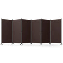 6-Panel Folding Room Divider with Wheels by LJGDeals