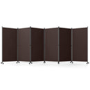 6-Panel Folding Room Divider with Wheels