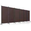 6-Panel Folding Room Divider with Wheels by LJGDeals