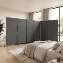 6-Panel Folding Room Divider with Wheels