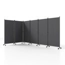 6-Panel Folding Room Divider with Wheels by LJGDeals