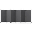 6-Panel Folding Room Divider with Wheels by LJGDeals