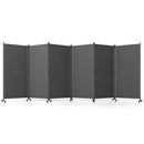 6-Panel Folding Room Divider with Wheels