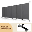 6-Panel Folding Room Divider with Wheels by LJGDeals