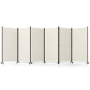 6-Panel Folding Room Divider with Wheels