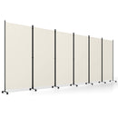 6-Panel Folding Room Divider with Wheels