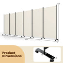 6-Panel Folding Room Divider with Wheels by LJGDeals