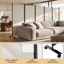 6-Panel Folding Room Divider with Wheels by LJGDeals