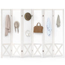 6-Panel Pegboard Room Divider 67 Inches Tall Foldable Privacy Screen by DirectDeals