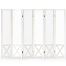 6-Panel Pegboard Room Divider 67 Inches Tall Foldable Privacy Screen by DirectDeals