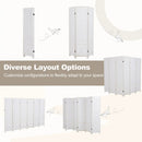 6-Panel Pegboard Room Divider 67 Inches Tall Foldable Privacy Screen by LJGDeals