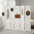 6-Panel Pegboard Room Divider 67 Inches Tall Foldable Privacy Screen by DirectDeals